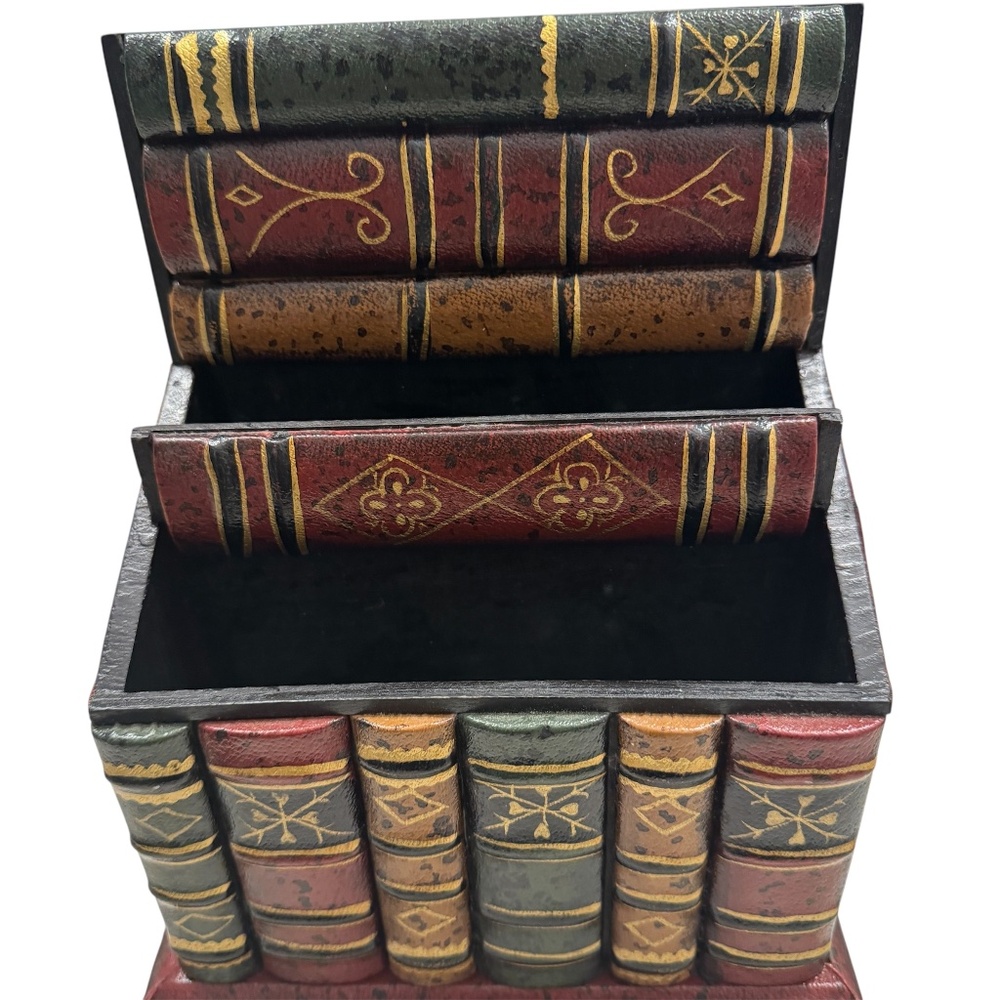 Vintage Old  Book style , Desk Organizer , Bill, Letter‎ Holder Library Decor